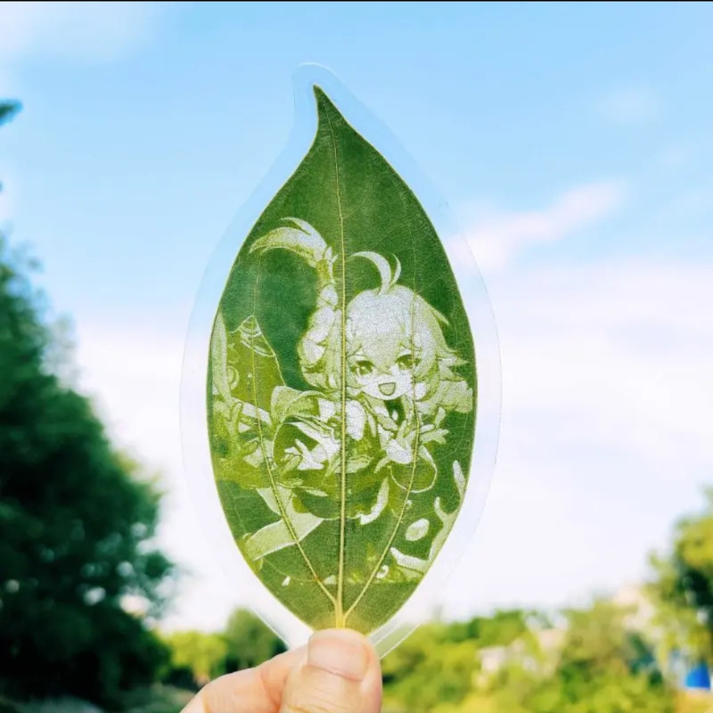 Ganshin leaf-carved souvenirs personal customization with photo frame