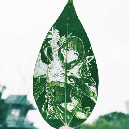 Ganshin leaf-carved souvenirs personal customization with photo frame