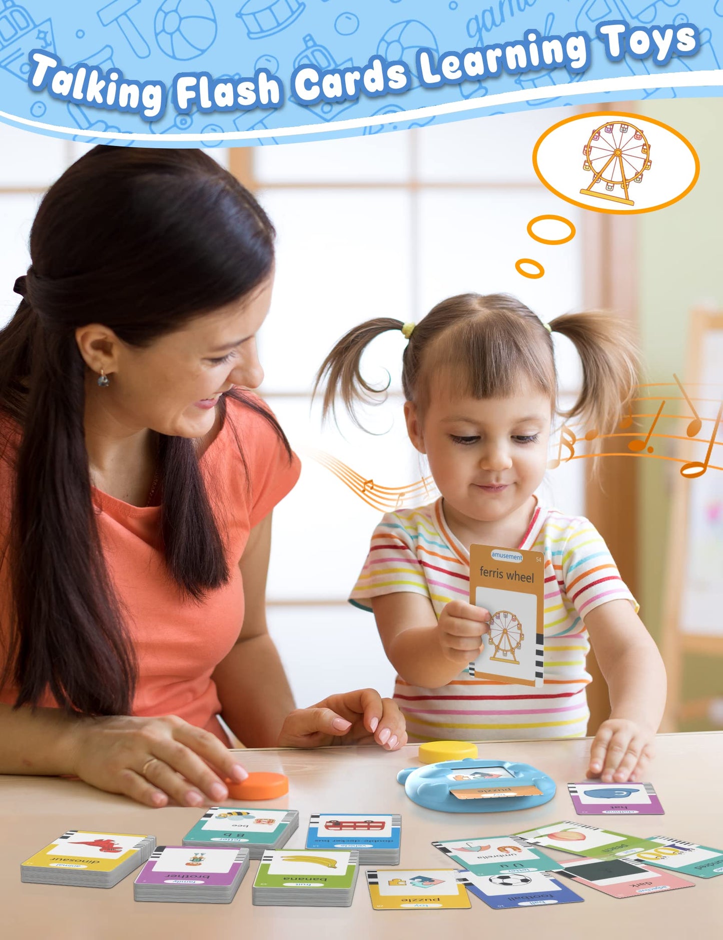 Enlightenment Toys 510 Sight Words Talking Flash Cards for Toddlers 2-4 Years, Autism Sensory Therapy Toys for Children, Pocket Speech Toy for Kids, Early Educational Toys for 2 3 4 5 Years Old Learning